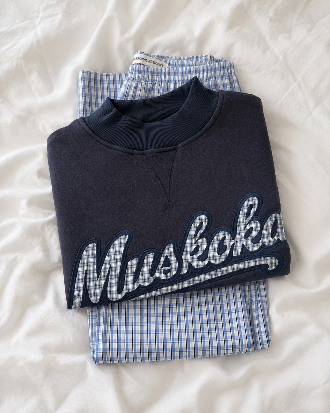 Mock Neck Embroidered