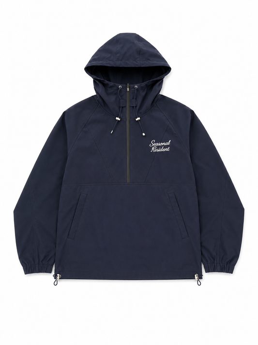 Anorak Embroidered in Navy - Seasonal Resident