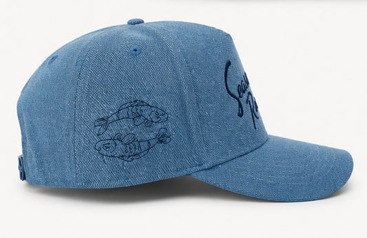 Denim Seasonal Resident Fish Trucker Hat