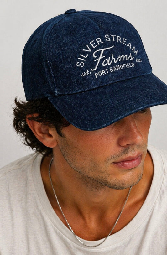 Trucker Hat - Silver Stream Denim