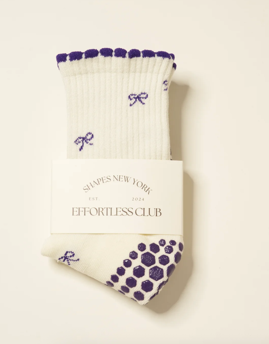 Mini Bow Petal Grip Sock