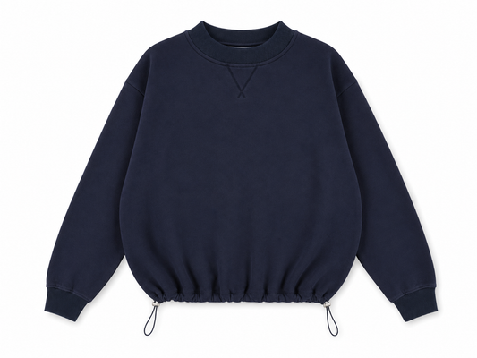 Mock Neck fleece sweatshirt in Light Heather - Seasonal Resident