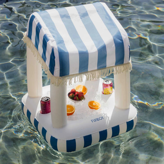 Blue Stripe Floating Cabana Bar