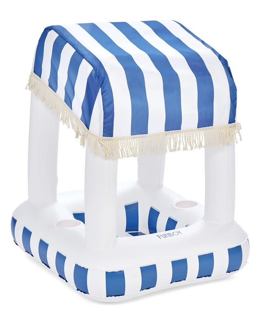 Blue Stripe Floating Cabana Bar