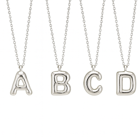 Puffy Initial Necklace