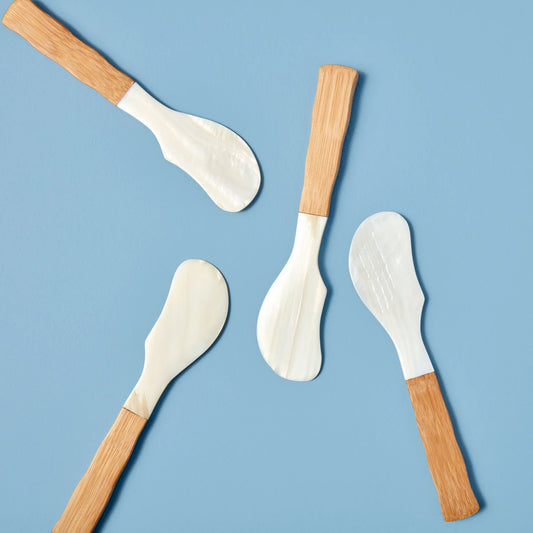 Seashell & Bamboo Spreaders - Set of 4