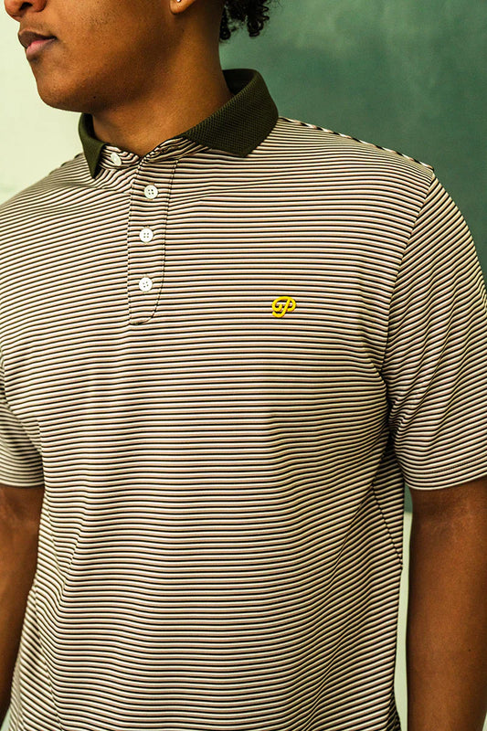 Public Athlete Striped Polo