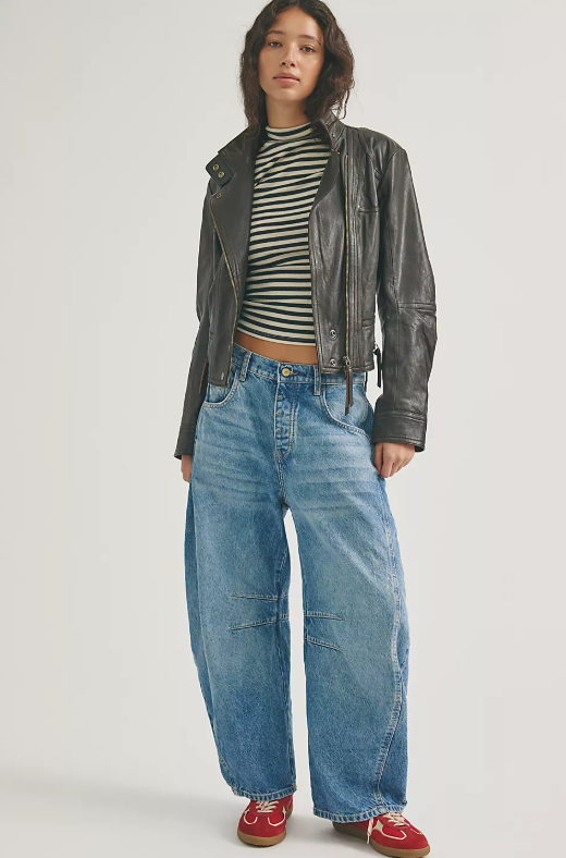 Good Luck Mid Rise Barrel Jean