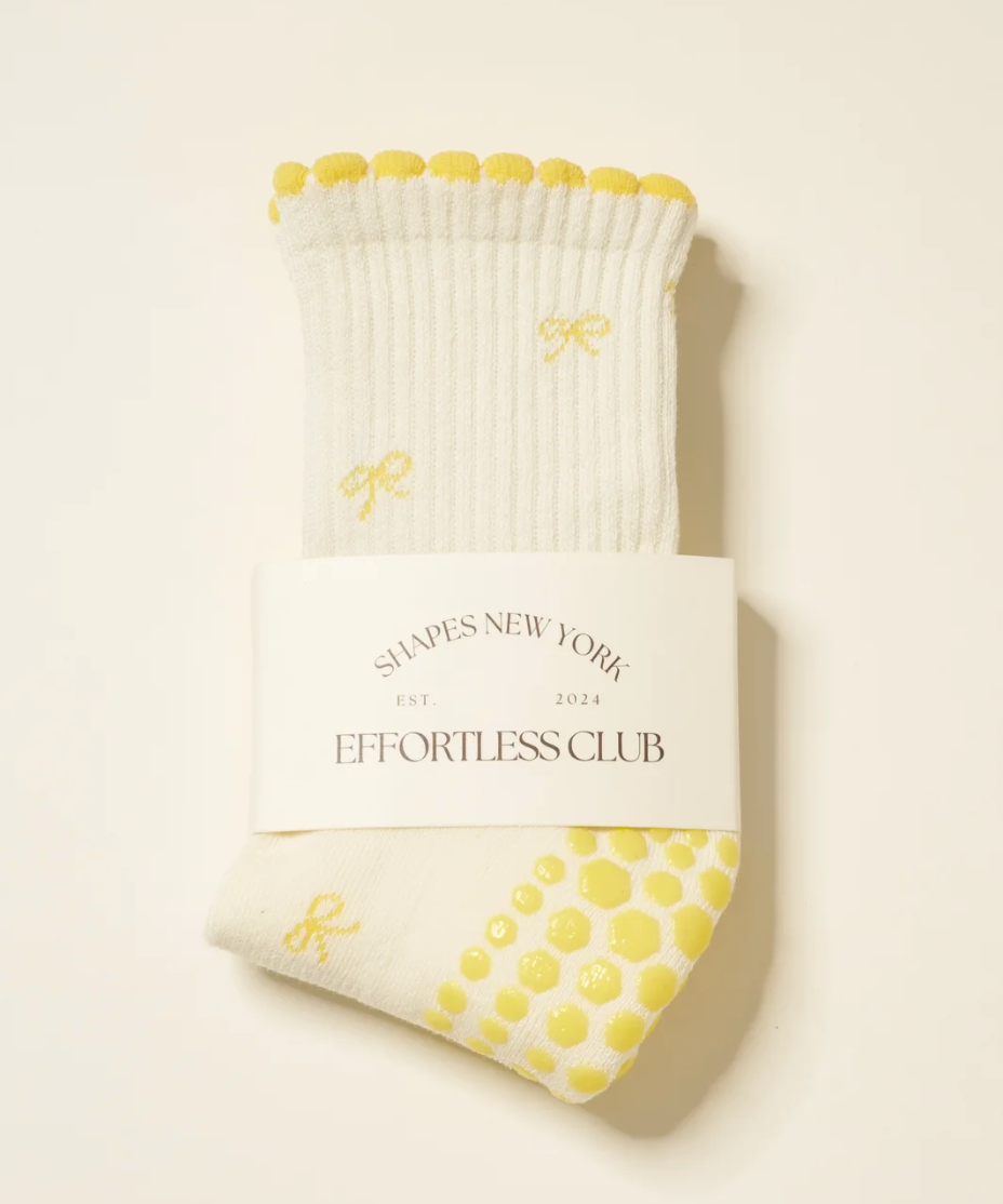 Mini Bow Petal Grip Sock