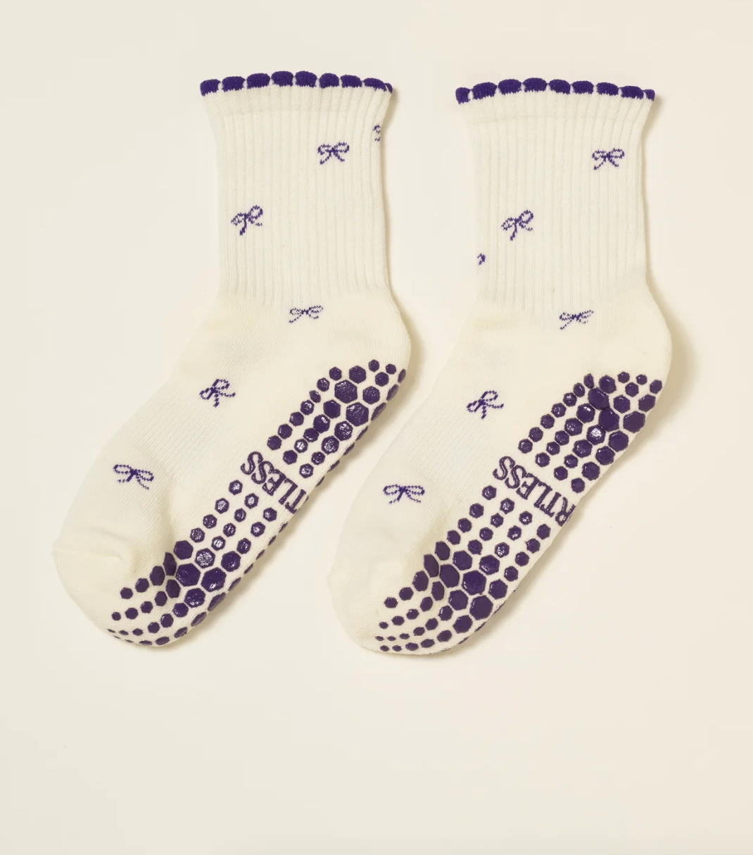 Mini Bow Petal Grip Sock