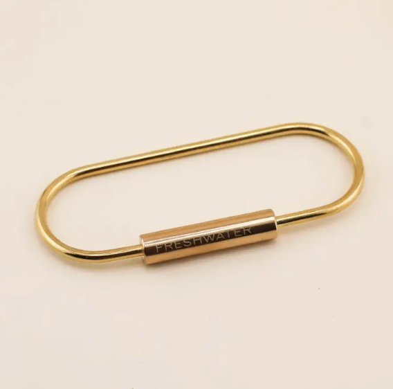 Brass Oval Key Ring