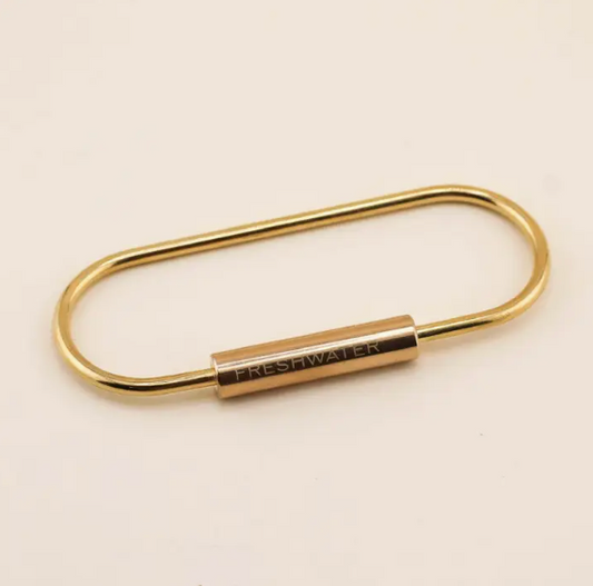 Brass Oval Key Ring